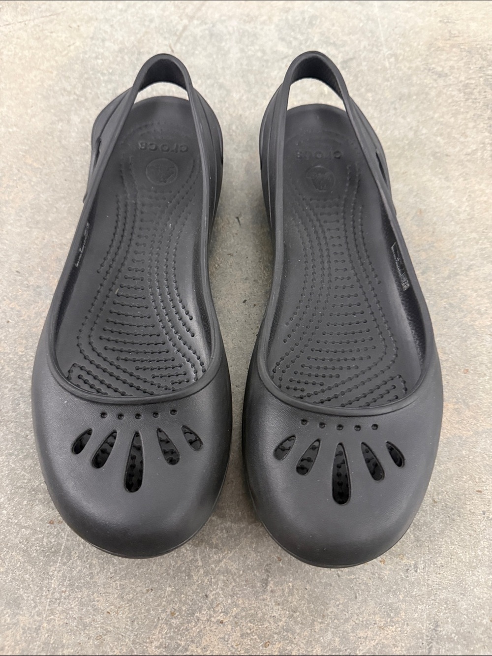 CROCS Women's Black Slip-On Slingback Mules